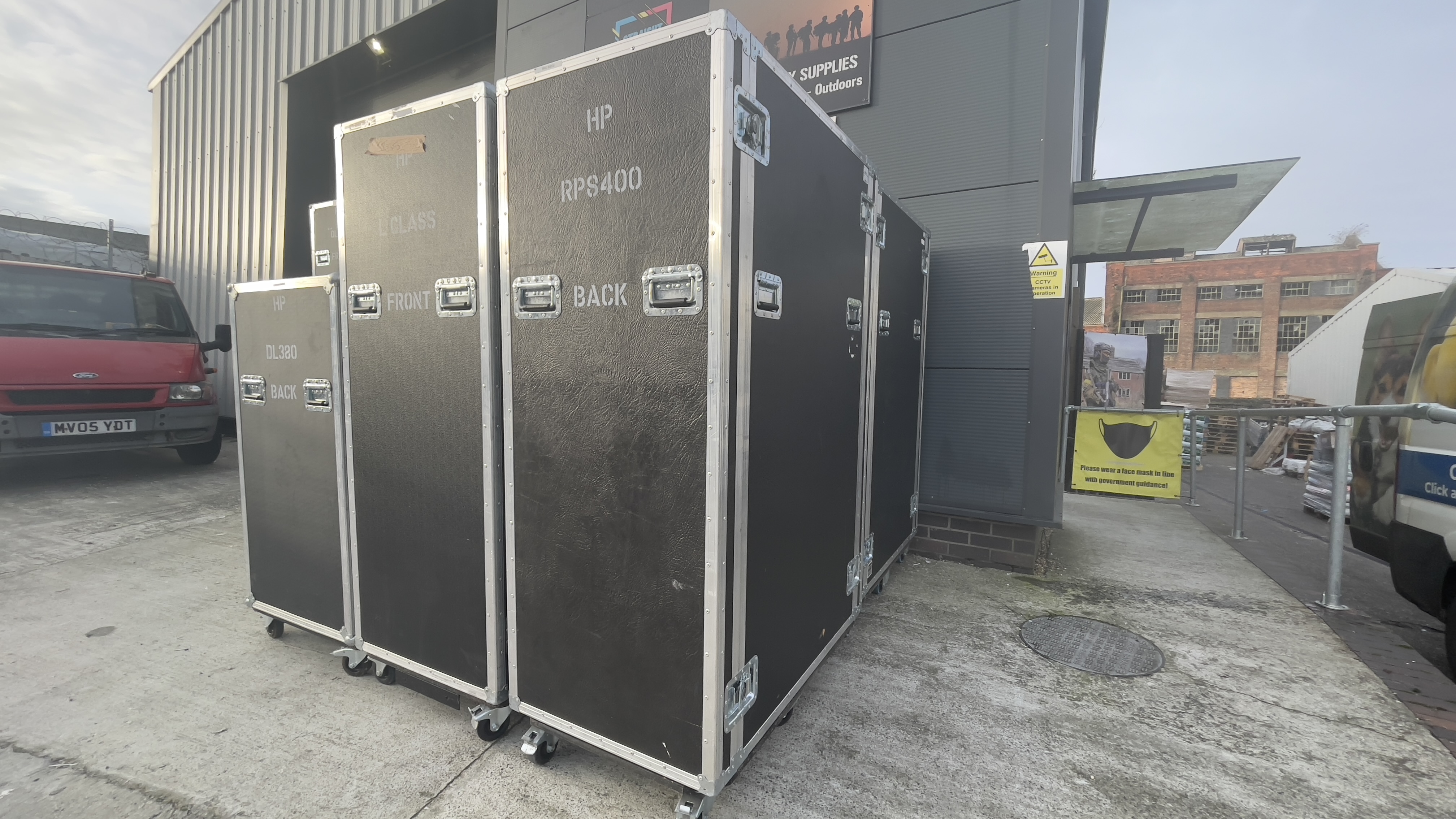 Ex-military steel transit trunks and storage boxes, genuine UK military surplus