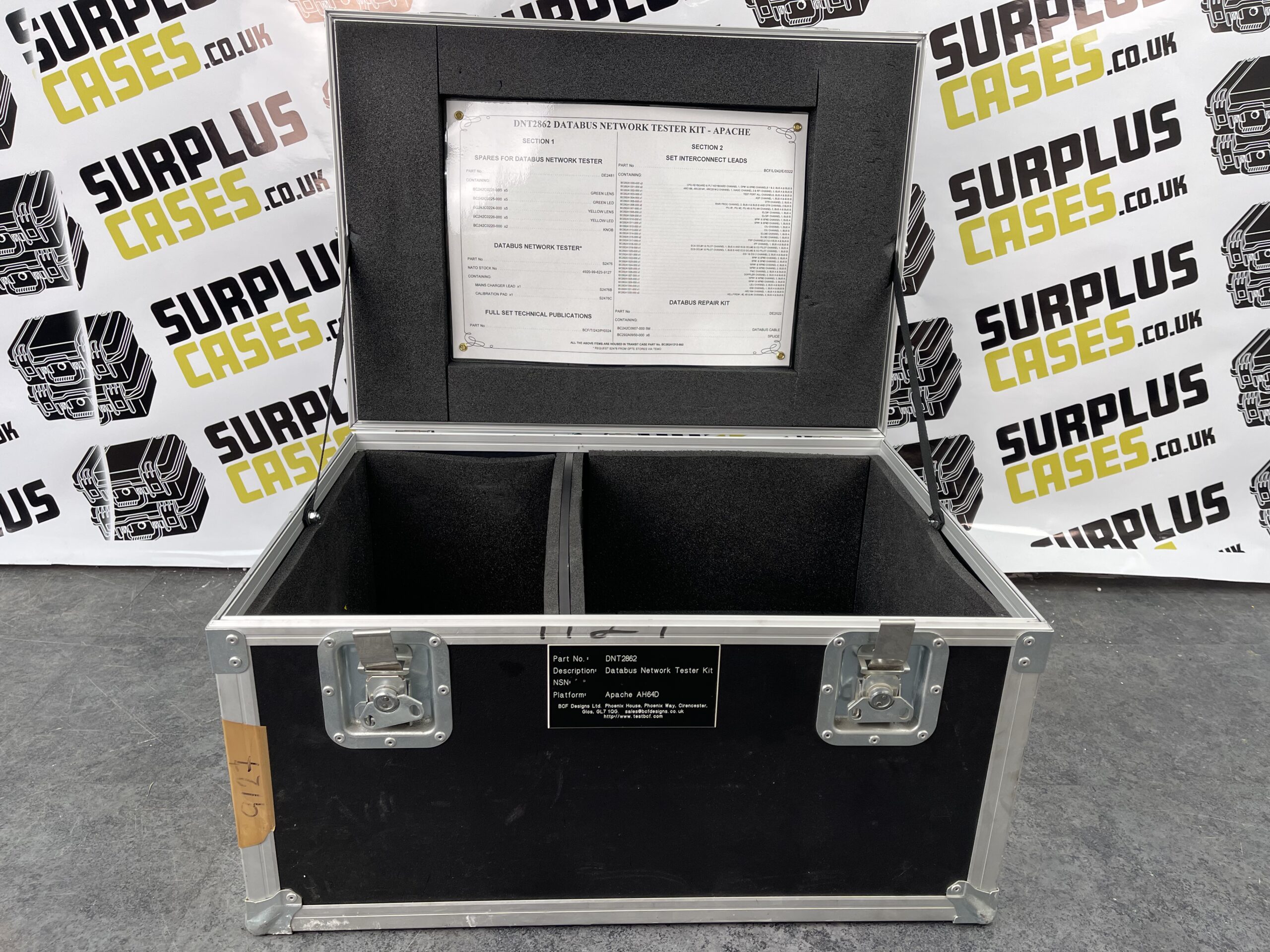 ex military surplus hard case UK inspection latches foam