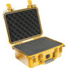 Peli 1400 Case | Waterproof Hard Case with Padlock Protectors — side view showing wheels and latches