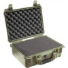 Peli 1450 Case | Medium Hard Case with Pick 'n' Pluck Foam Option — handle and latch detail