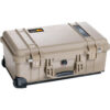 Peli 1510 Protector Case with Wheels — side view showing wheels and latches
