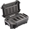 Peli R60 Personal Utility Ruck Case — side view showing wheels and latches